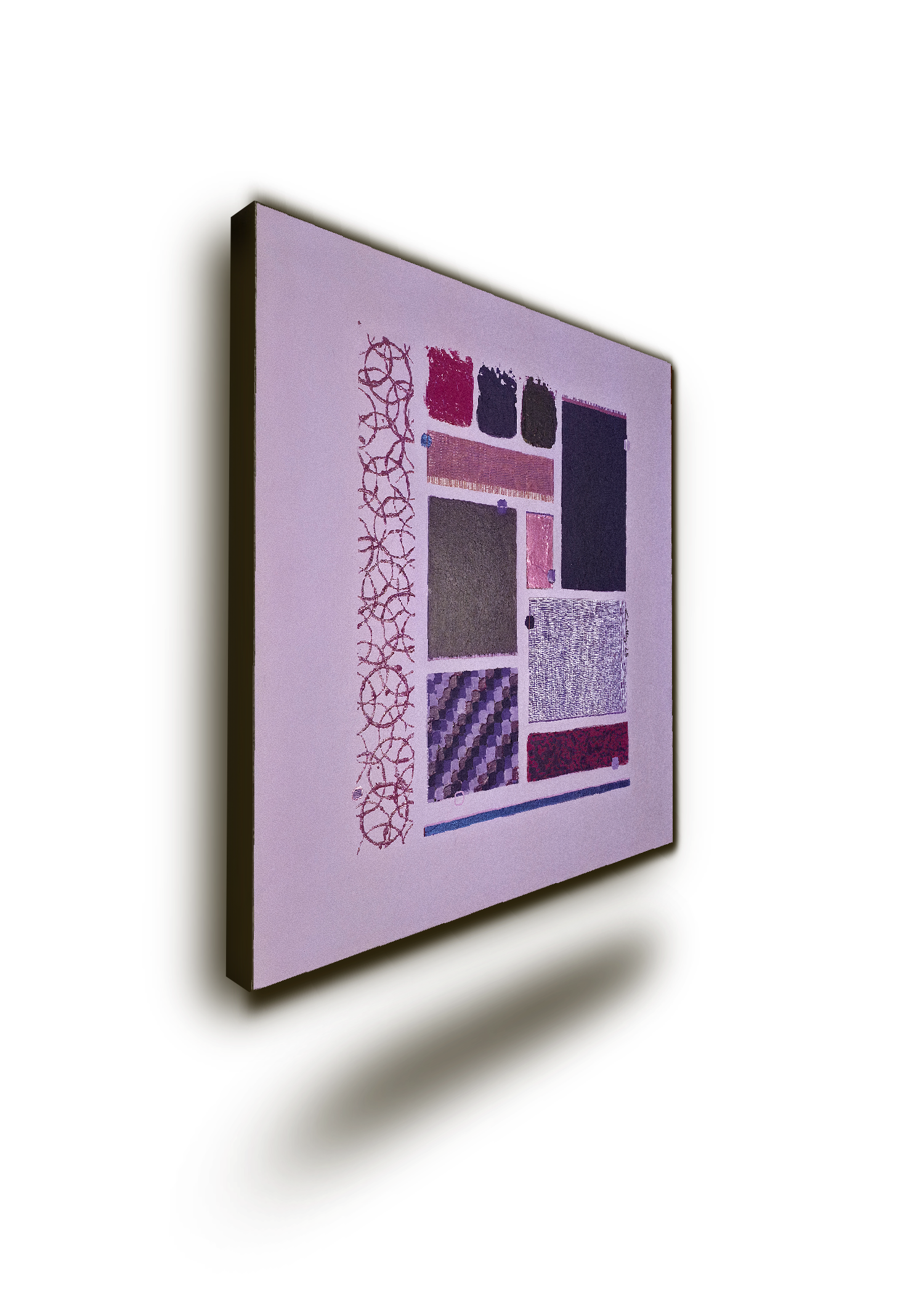 Peinture originale violette irisée Aura Ultraviolette par l'artiste Karim Chatti.